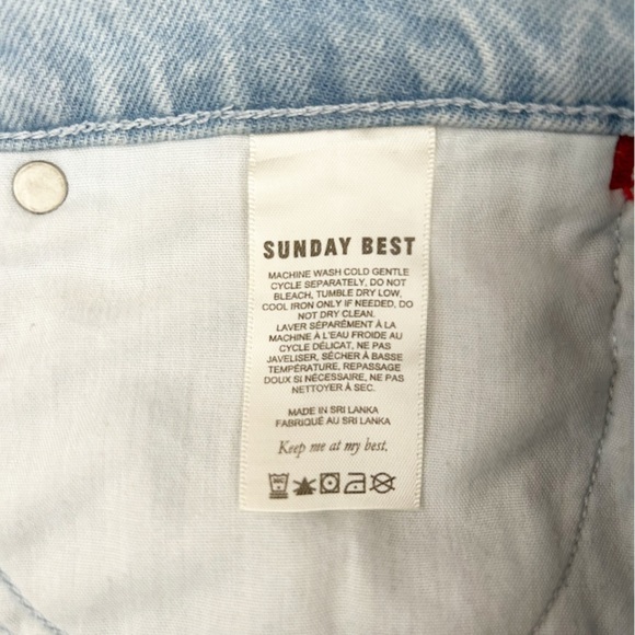 ARITZIA Sunday Best Micro Mini Short Chalky Blue High Rise Cutoff 29 - Picture 10 of 12